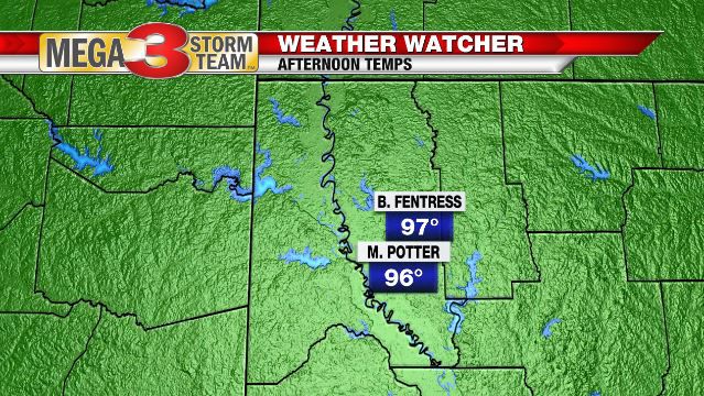 Metro Weather Watcher High Temperatures for 6/21/19